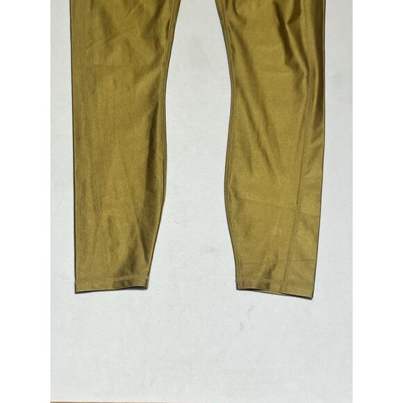 Fabletics Oasis Shine High Waisted Pocket 7/8 Leggings Womens M 8 Gold - Picture 4 of 10